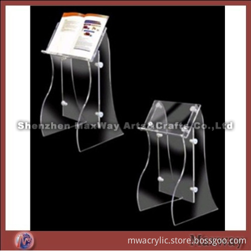 Mini Slant Transparent Acrylic Brochure/Book/Memo Display Holder/Stand